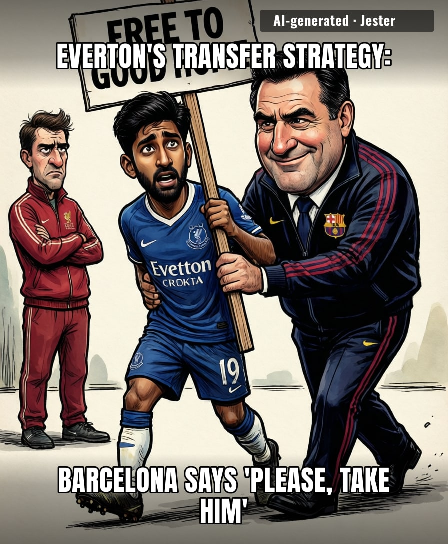 Barcelona is basically putting a 'free to good home' sign on their academy and Everton is the only one with a van.