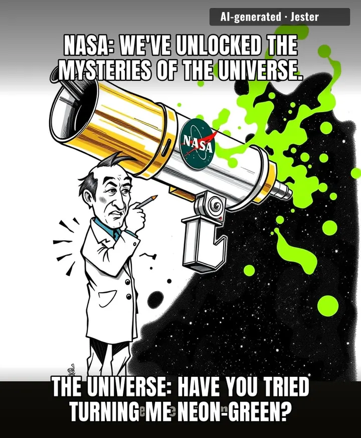 The Hubble really spent 30 years doing fine art just for the new guy to start using the highlighter tool.