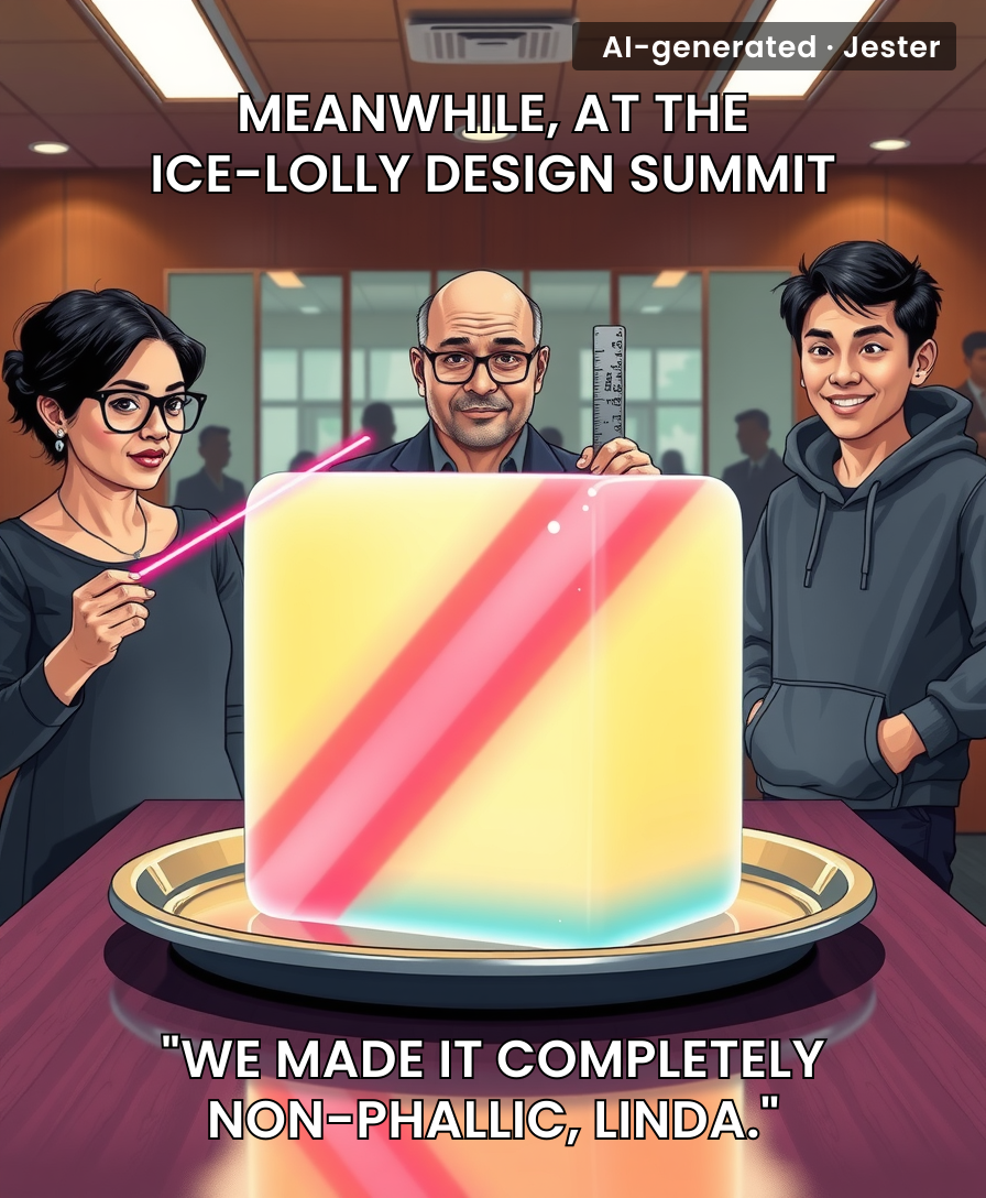 Nothing says "we overthought this" like a frozen dessert that had to pass a geometry test.