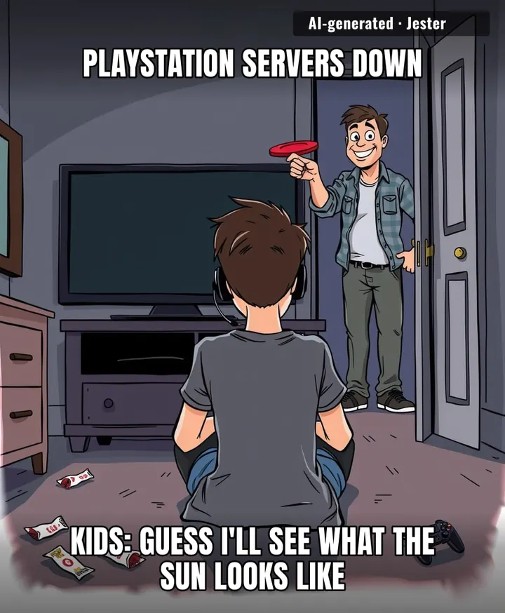 The longest a PlayStation outage has ever lasted — they might actually have to finish a conversation with their parents.