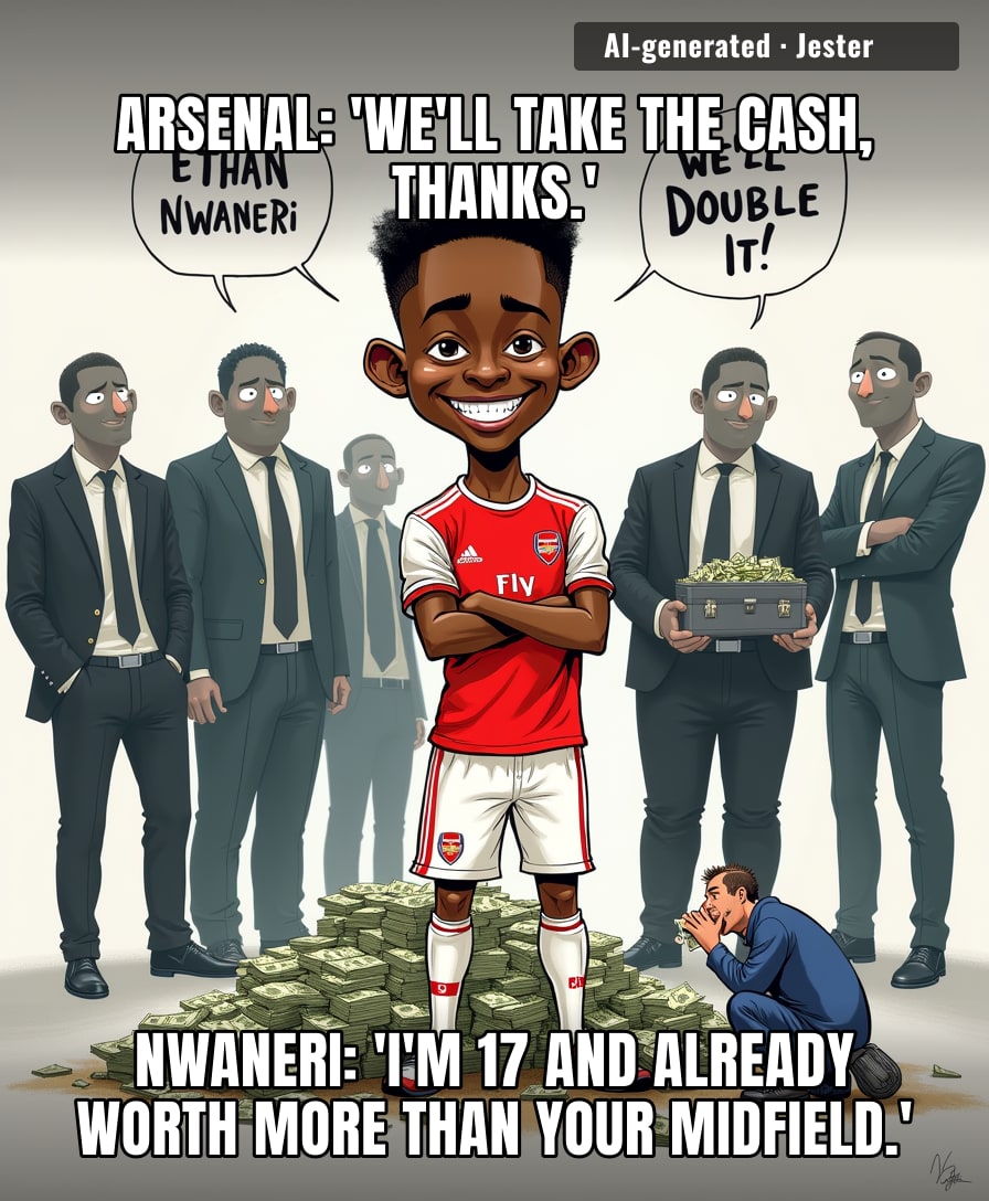 Arsenal rejecting 35M for a 17-year-old is just their way of saying 'we've seen the future, and it's got an Arsenal shirt on.'
