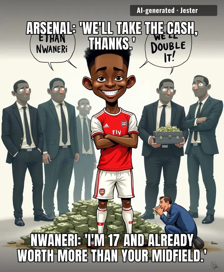 Arsenal rejecting 35M for a 17-year-old is just their way of saying 'we've seen the future, and it's got an Arsenal shirt on.'