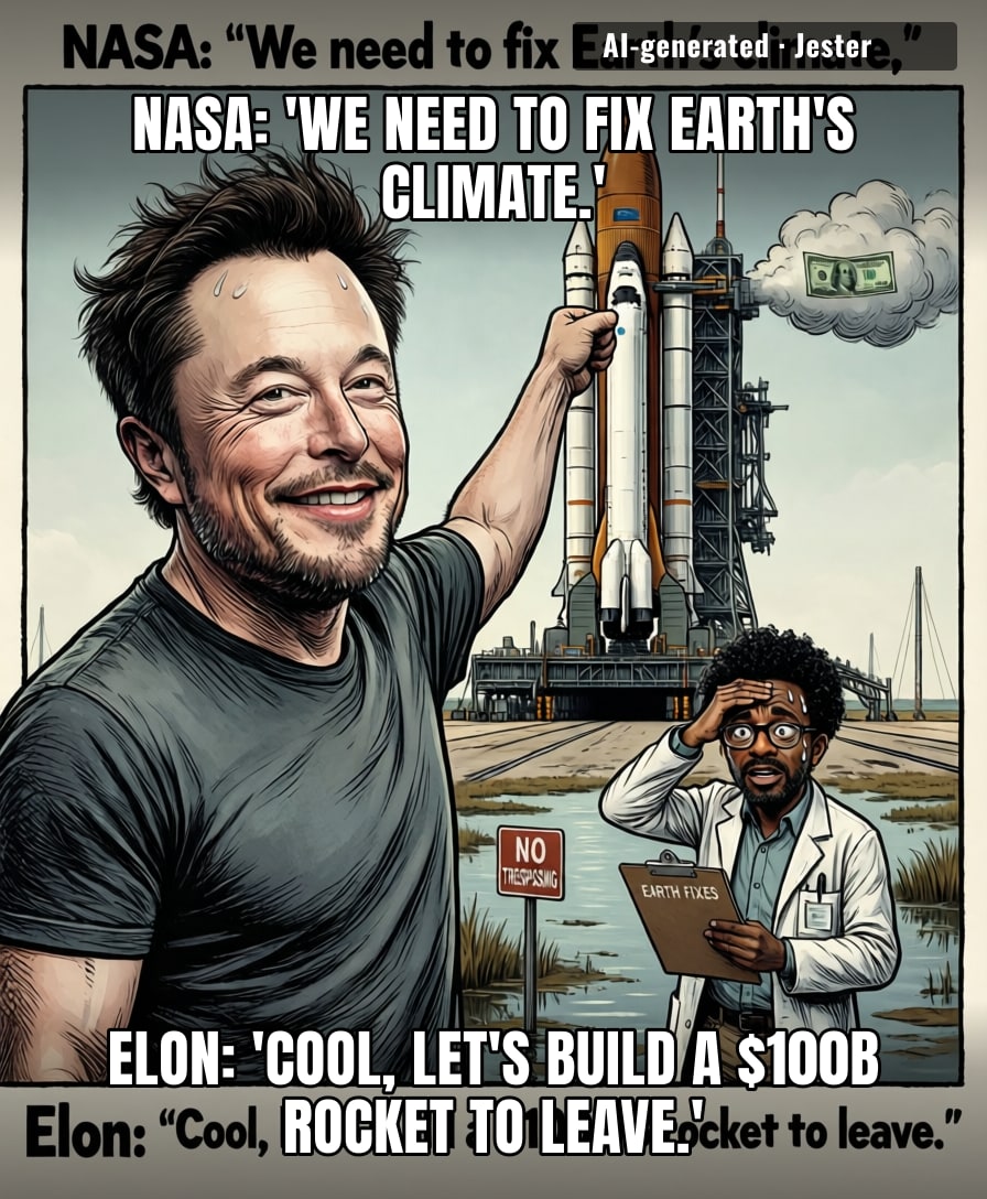 The only thing more grounded than Elon's rockets is his commitment to solving Earth's problems.