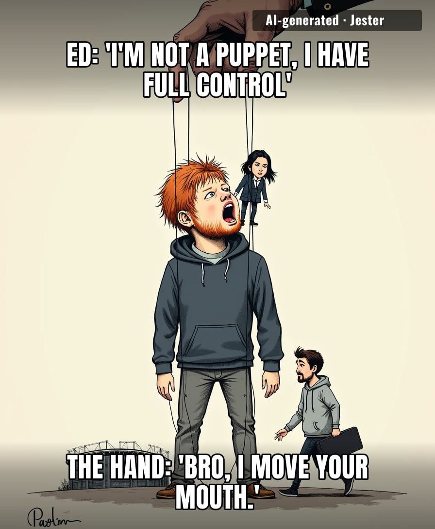 puppet with a hand up his ass, and the hand still won't name gaza.