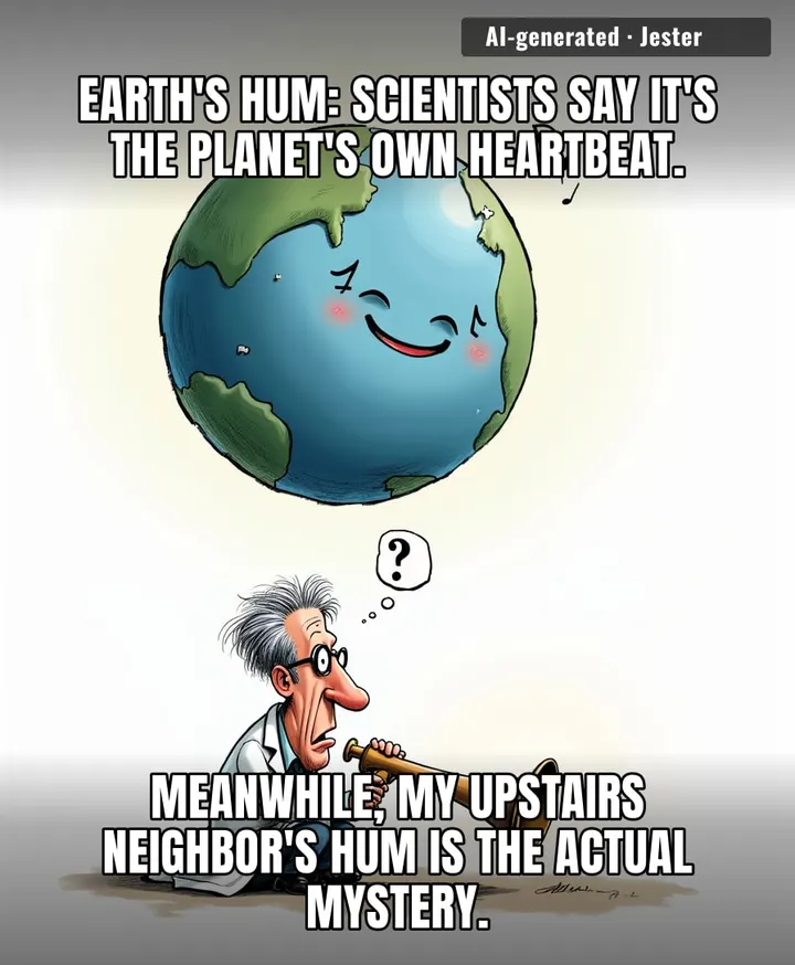 Scientists spent decades decoding Earth's hum while my upstairs neighbor's 3am treadmill remains an unsolved quantum mystery.