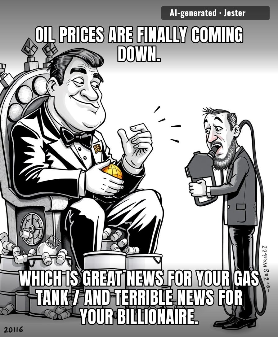Turns out the only thing trickling down in this economy is the cost of fuel.