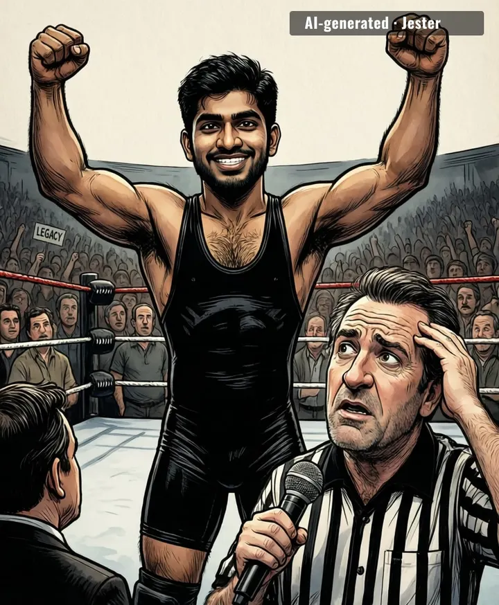 NXT's newest superstar: 100% nepotism, 0% charisma, and the crowd's still trying to figure out if that's a chant or a sneeze.