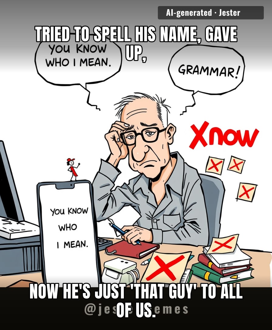 Even people who correct others' grammar for fun would rather let a supposed fascist's name be misspelled than spend five seconds on Google.
