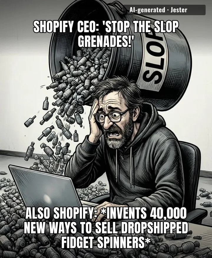 When the guy who built a factory for digital clutter finally realizes the floor is made of garbage.