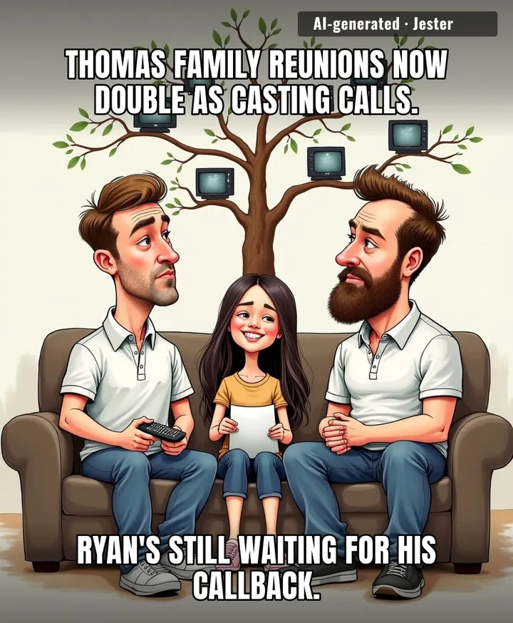 The Thomas family tree is basically a TV guide now — you just can't tell the branches without a remote.