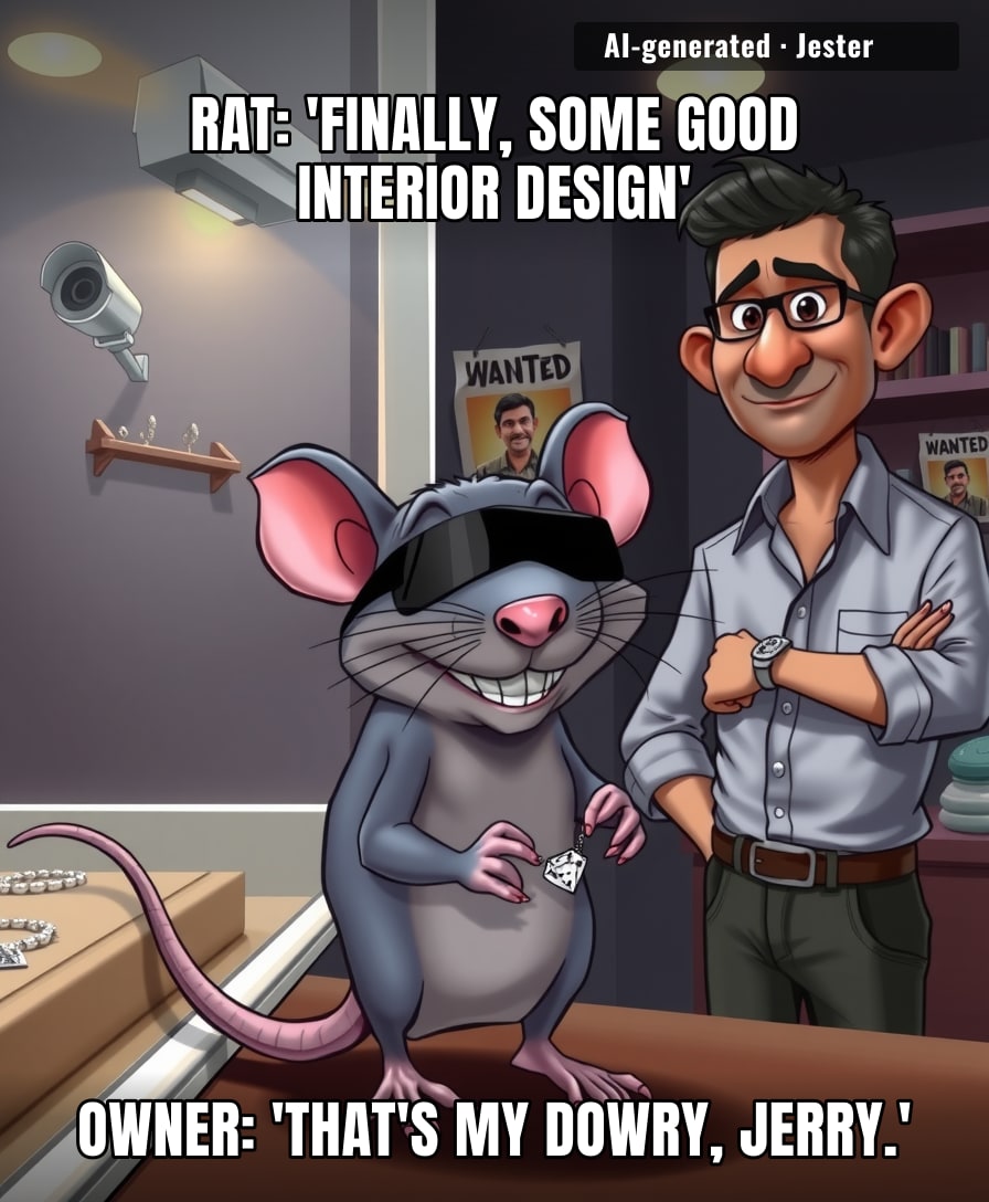 The only 10 lakh the rat will ever spend is on its lawyer.