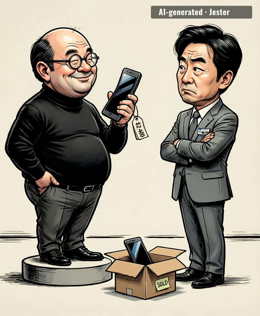 Samsung's phone folds in half. Apple's folds in 2027, for $2,400, and calls it Courage.