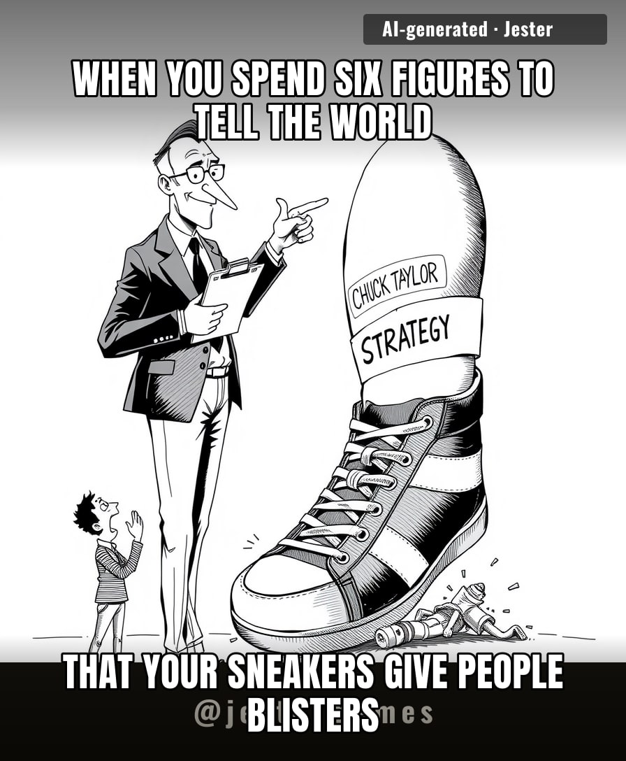 Congratulations to the marketing team for successfully convincing us that the shoes we already bought are actually a cry for help.
