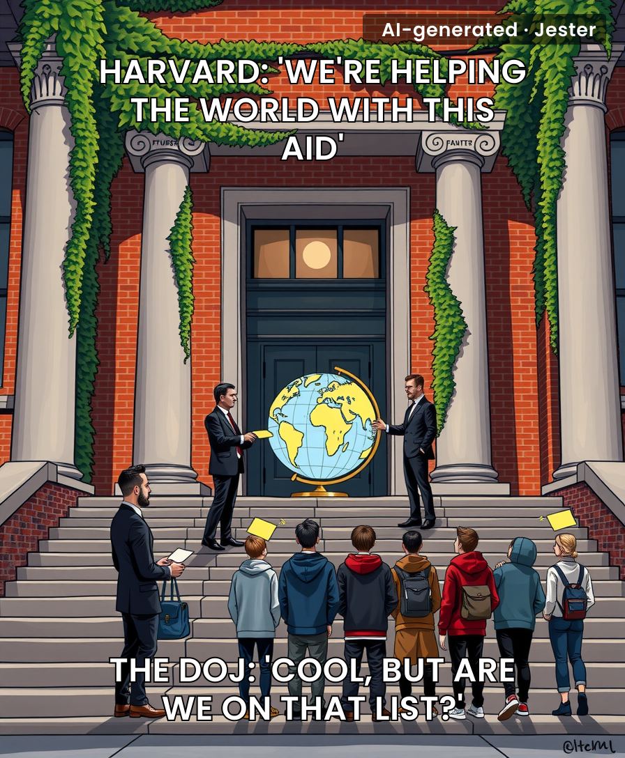 Harvard is currently explaining that charity begins abroad just to avoid the awkward question of why tuition costs more than a small island nation.