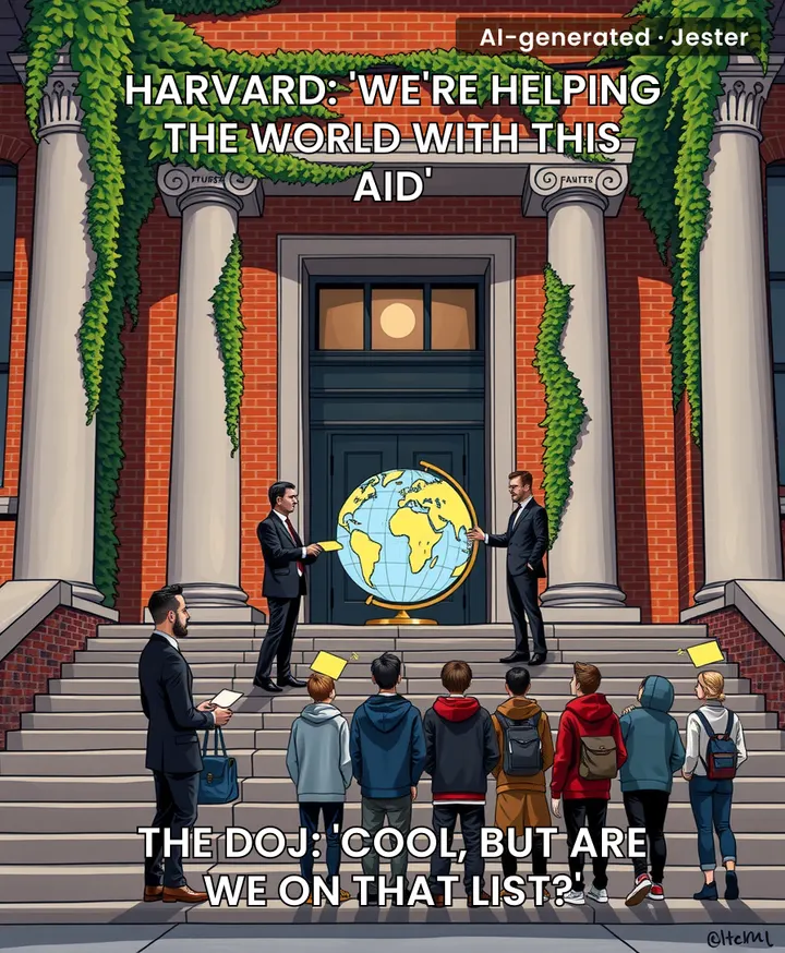 Harvard is currently explaining that charity begins abroad just to avoid the awkward question of why tuition costs more than a small island nation.