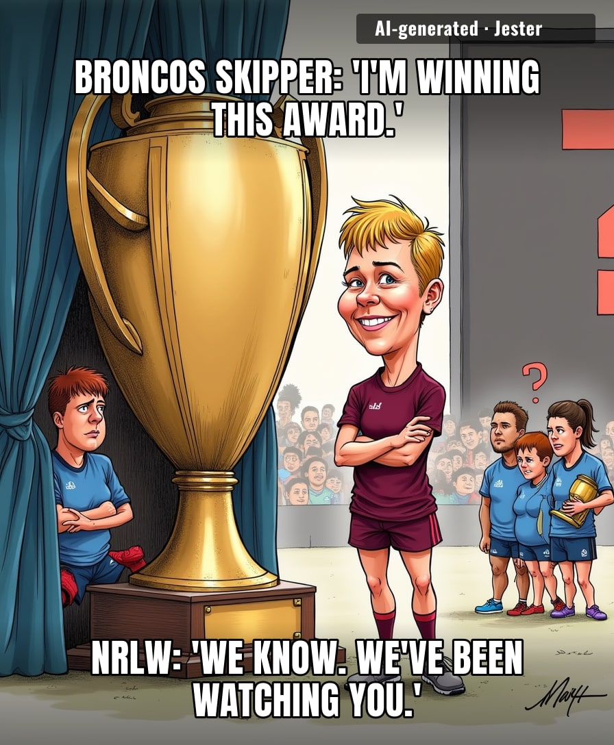 The award is so new it still has the plastic on it.
