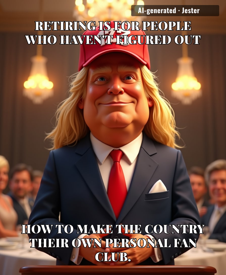 It is truly inspiring to watch a man treat a presidential term like a subscription service that he simply refuses to let expire.
