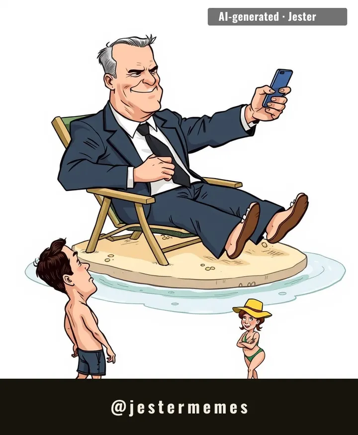 Just imagine being so rich you auction off an island and still check your inbox like it's a groupon for a timeshare.