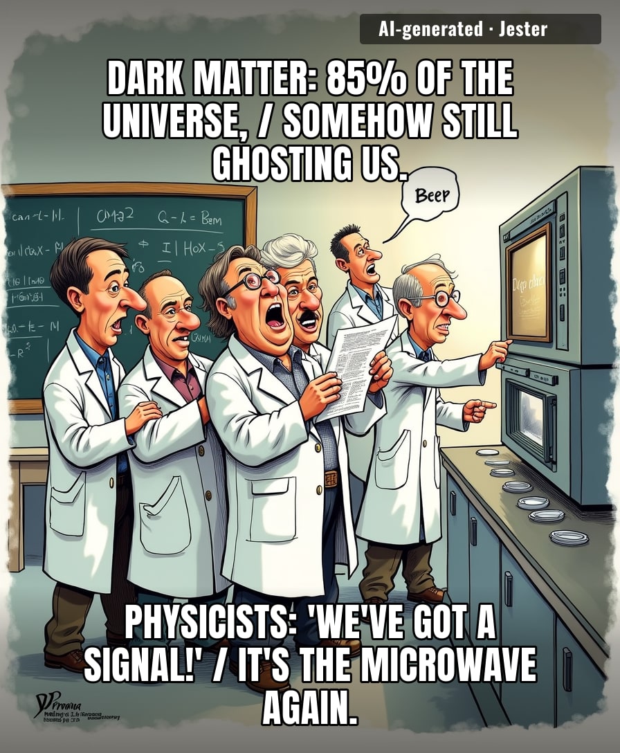 Scientists: 'We found something weird!' — that's just their way of saying they left the detector on.