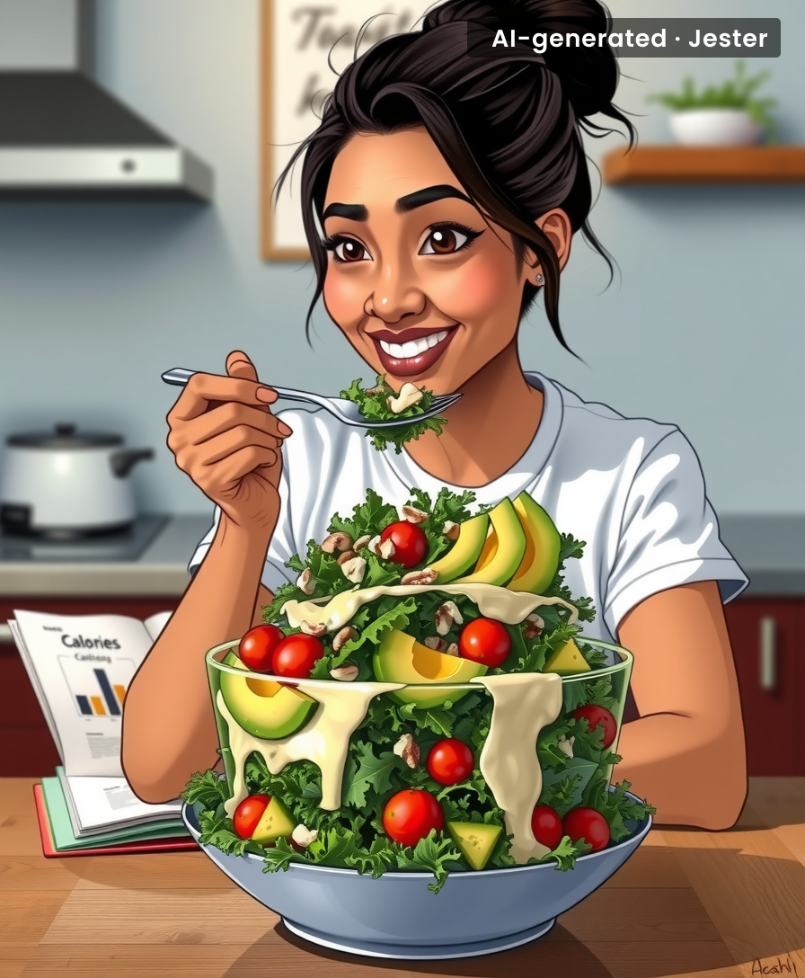 The 'it's healthy so I can eat more' logic is the same math that says five small salads equal one pizza.