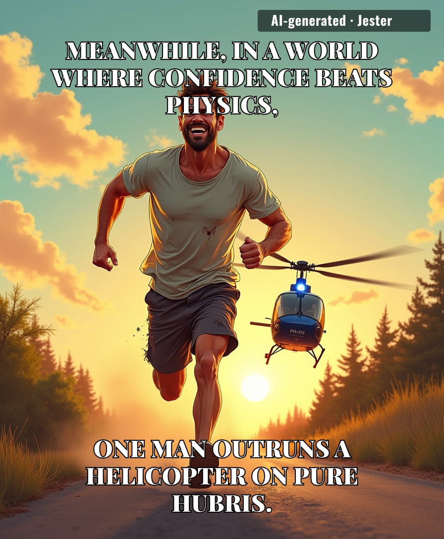 His cardio is better than his judgment.