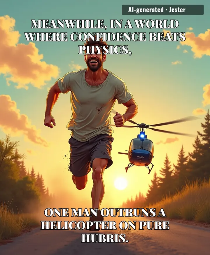 His cardio is better than his judgment.
