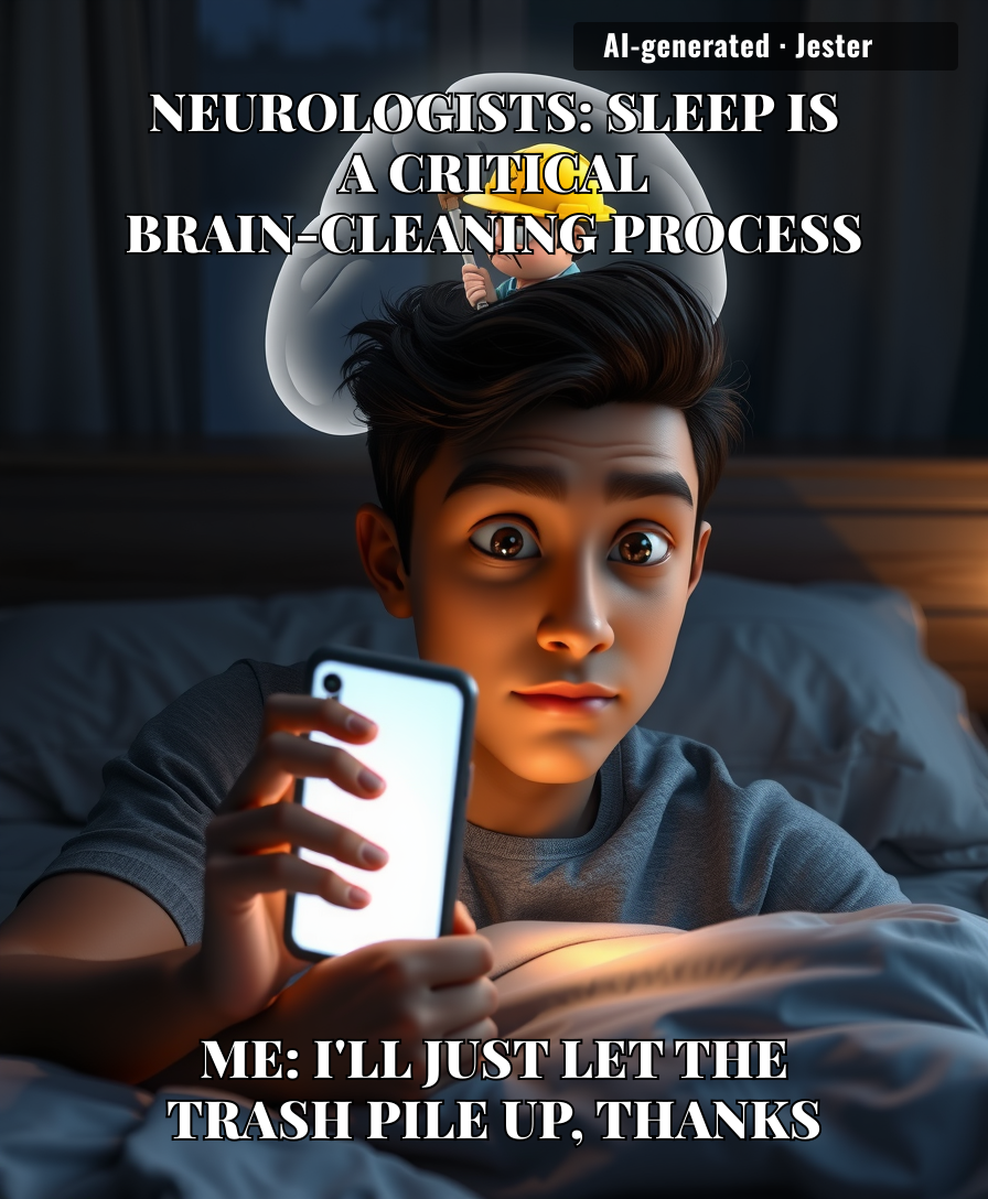 My brain's nightly cleaning crew has been on strike since 2017.