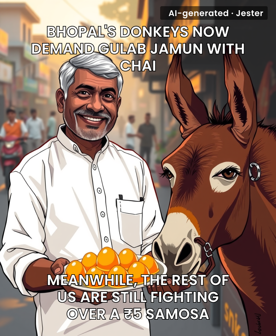 Donkeys in Bhopal are now eating better than my entire college hostel mess.