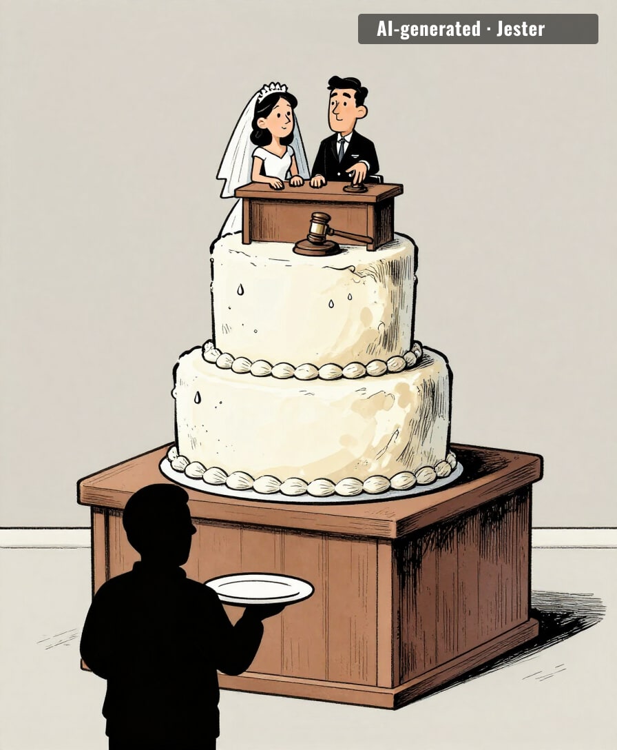 the marriage lasted three years, the cake lasted one.
