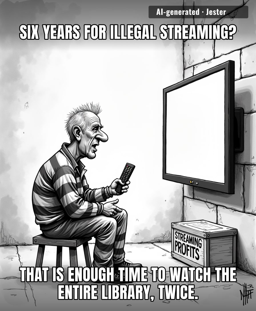 Six and a half years in prison is a heavy price to pay for what effectively amounts to helping people avoid the three hours of scrolling it takes to pick a movie on Netflix.