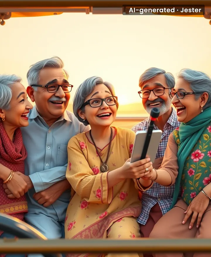 Roweena's kids didn't know Uber had a group rate for desert safaris.