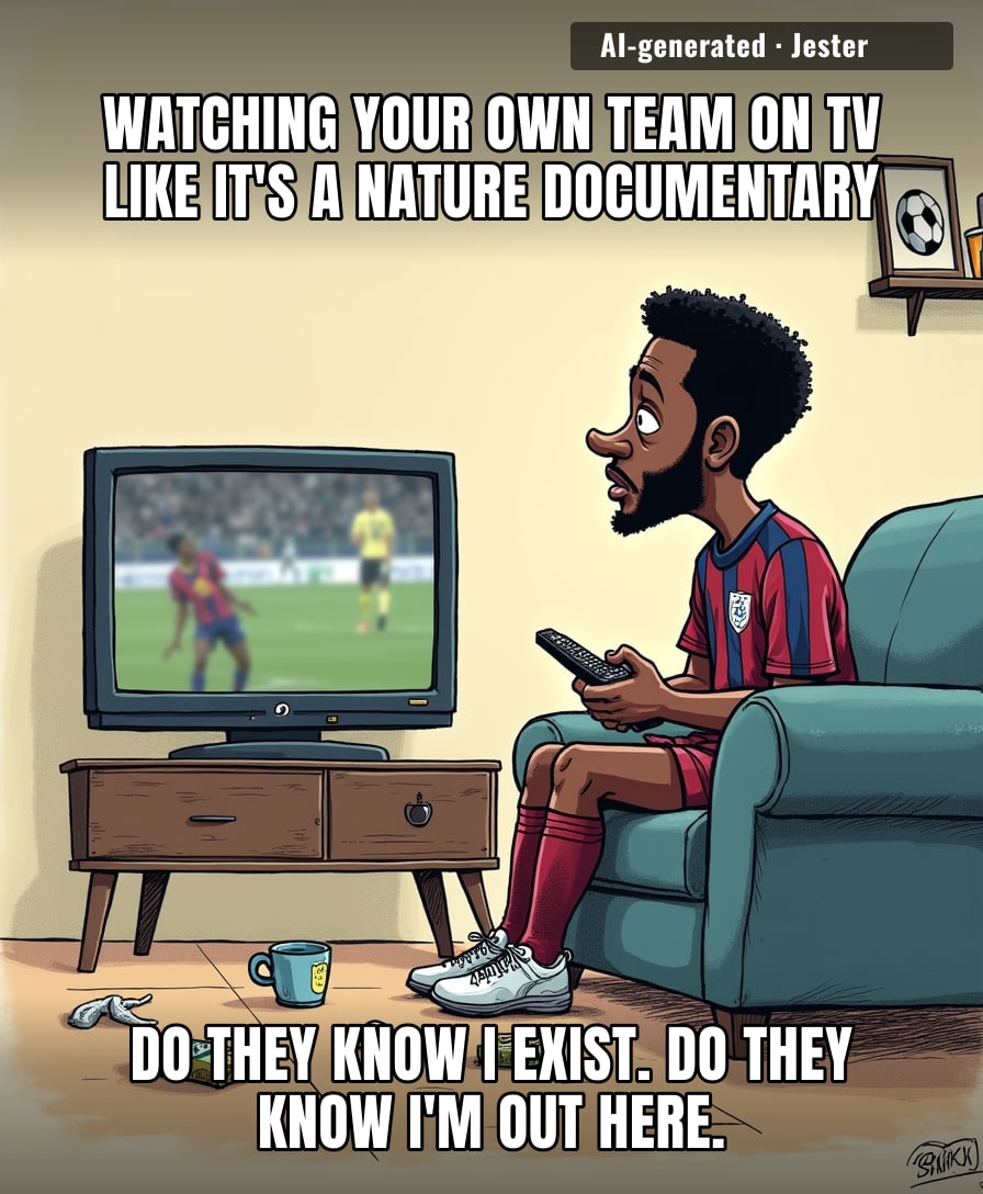 jaidon watching his own team on TV is the most divorced-dad energy in football