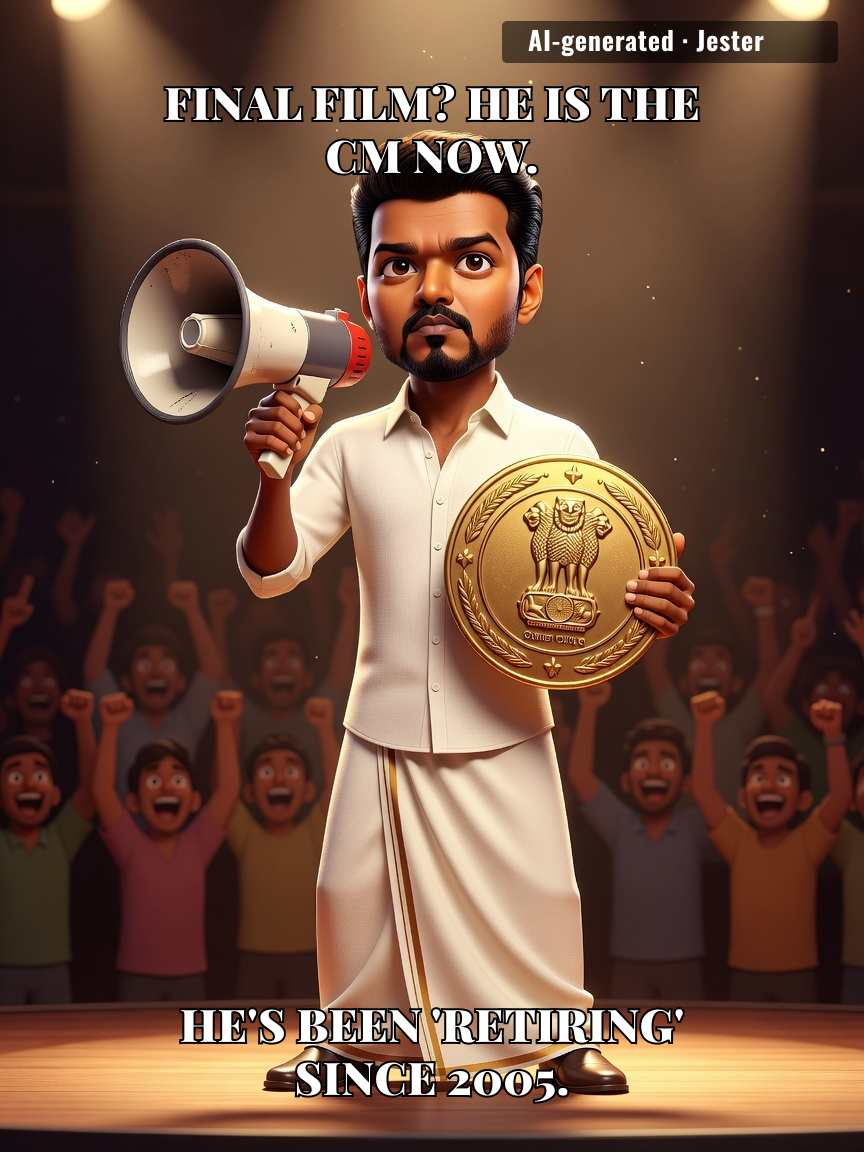 Vijay retiring from movies to focus on politics is the ultimate career move: trading a demanding fan base for a state with even higher, more impossible expectations.