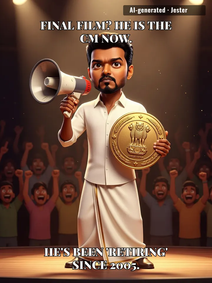 Vijay retiring from movies to focus on politics is the ultimate career move: trading a demanding fan base for a state with even higher, more impossible expectations.