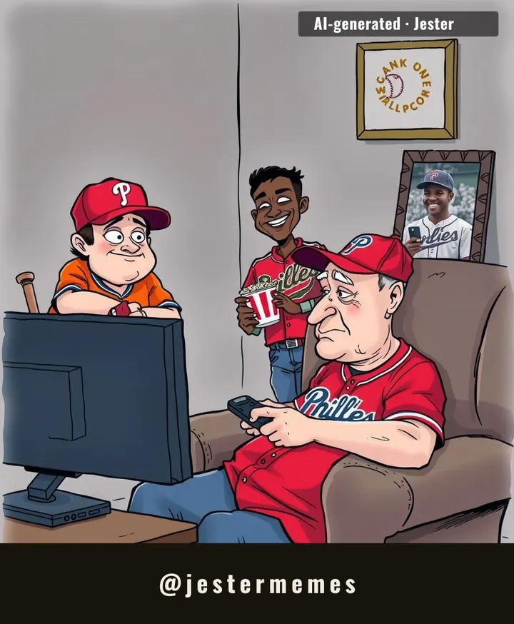 Orioles fans just watching a game; Phillies fans just watching a game and their therapist.