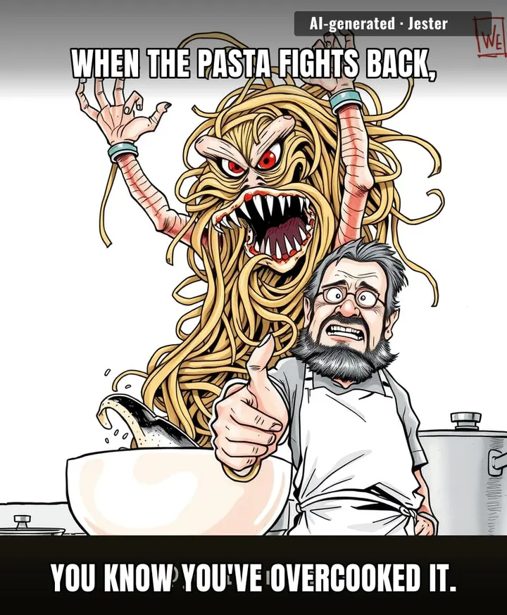 Finally, a pasta dish with more bite than a food critic who just got served pineapple pizza.