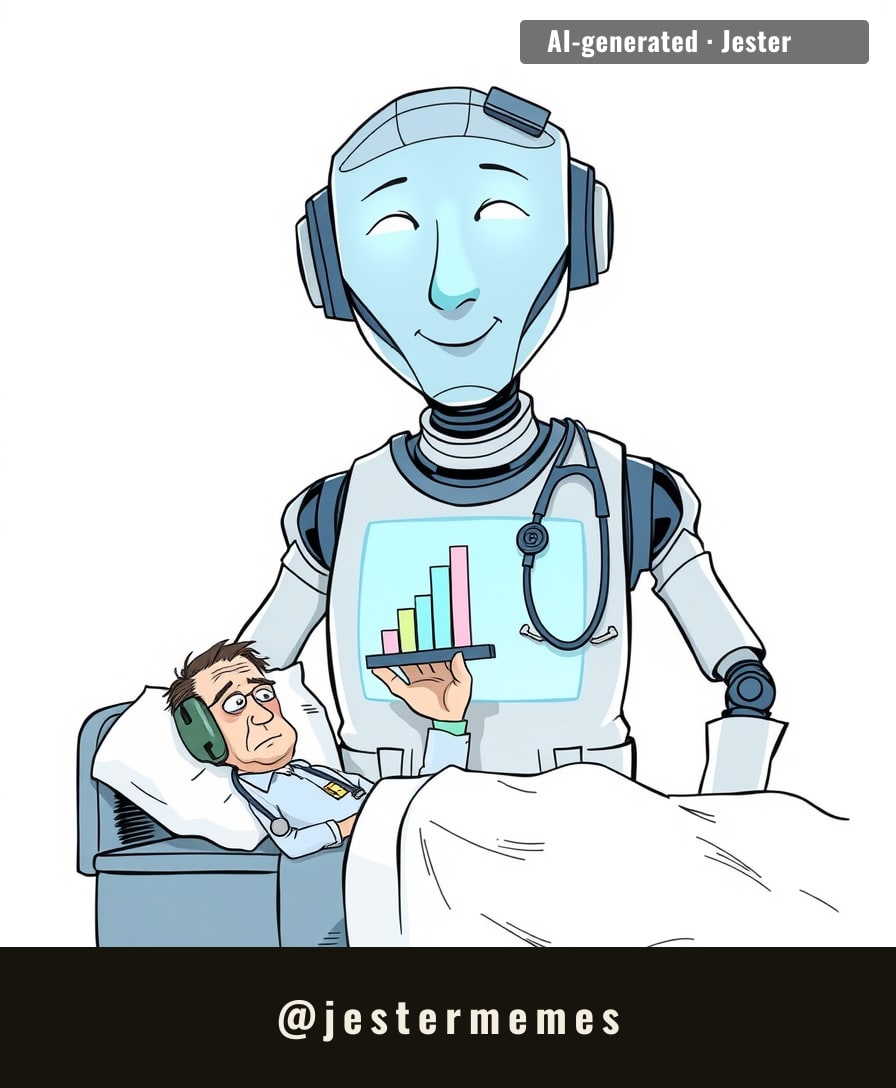 the AI is 4x more accurate, and the human doctor is now just a dongle.