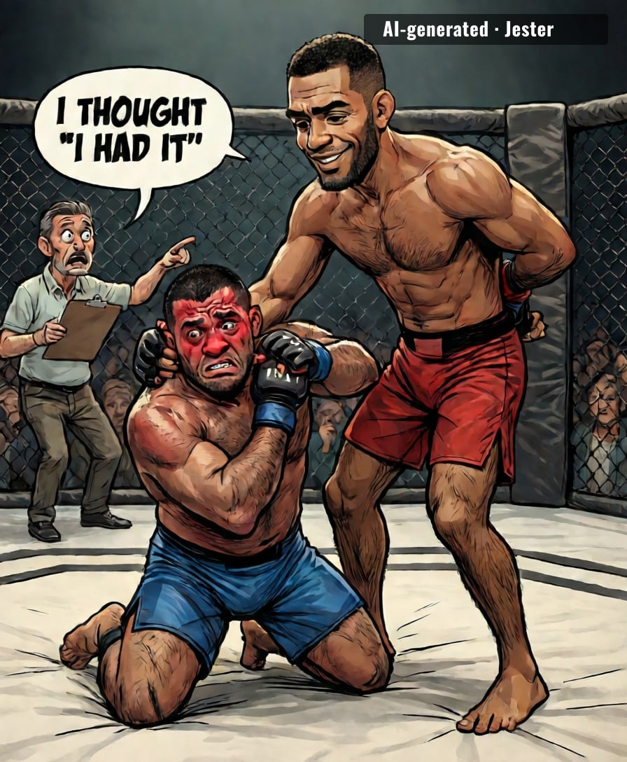 tried to get close and got the guillotine — some people just aren't meant to hug.