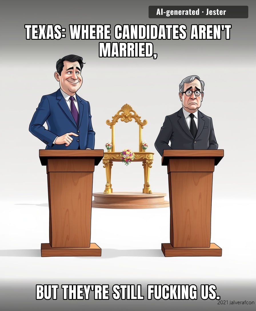Finally, a race where the only thing being dragged to the altar is the state's future.