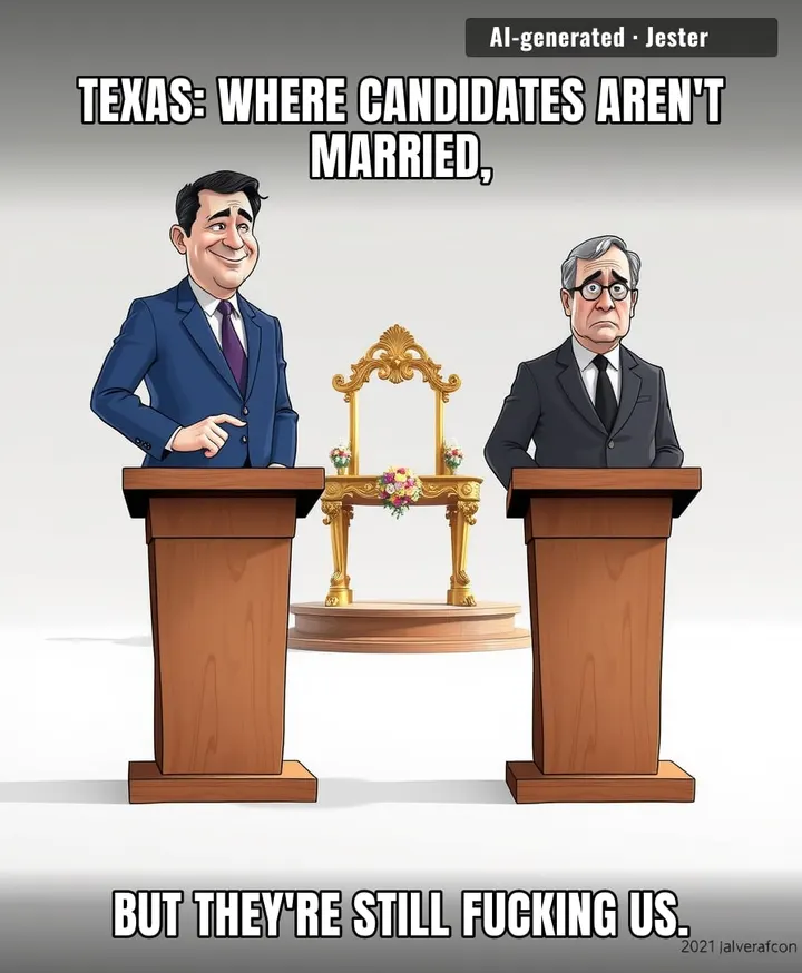 Finally, a race where the only thing being dragged to the altar is the state's future.