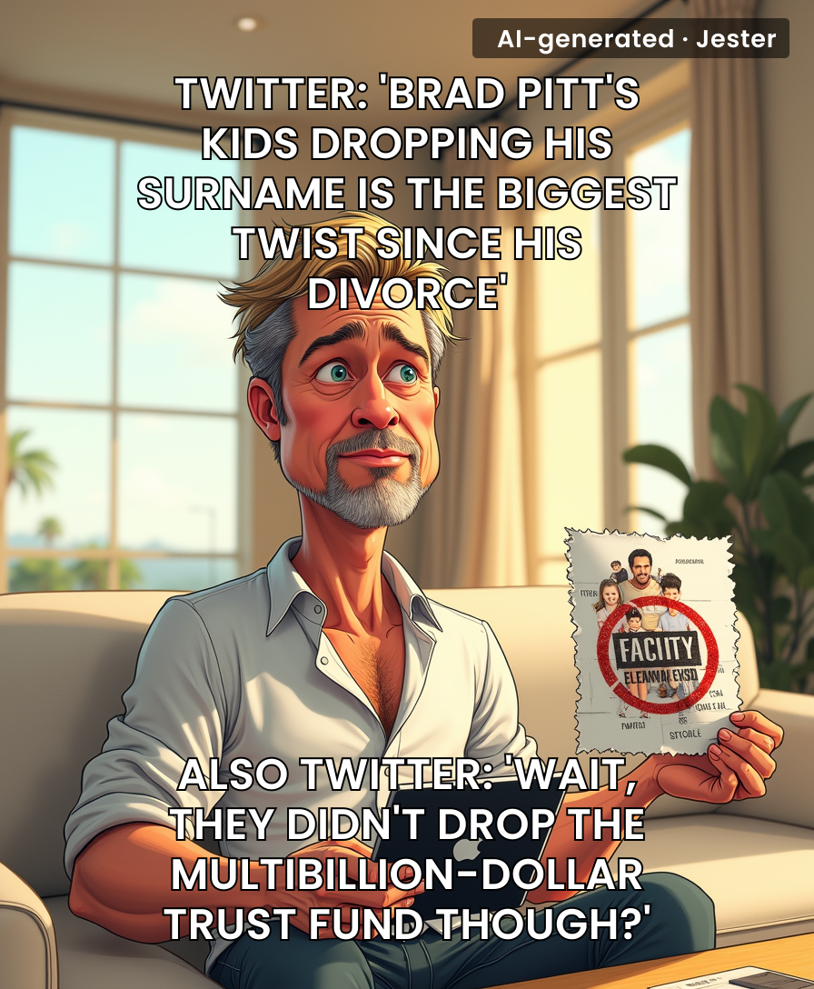 The only thing Brad Pitt has successfully produced in the last decade is children who want his DNA but not his last name.