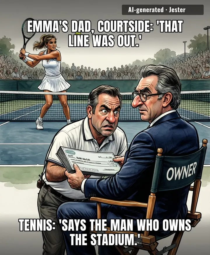 Being born with a golden racket is one thing, but having the umpire's salary in your trust fund is another level of parental interference.