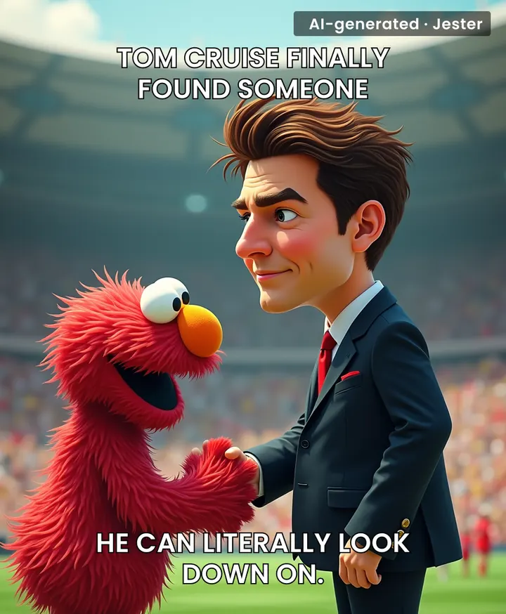 The one time Tom Cruise is happy to be in a photo with a puppet.