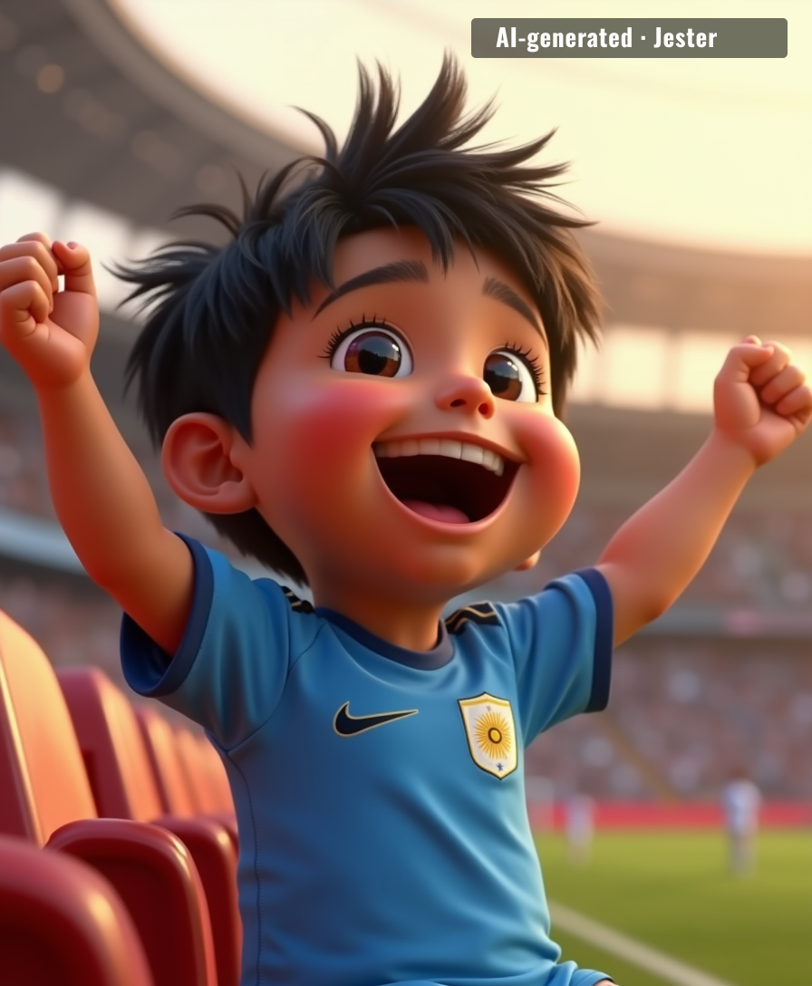 He didn't kick a ball, but he kicked off a million smiles.