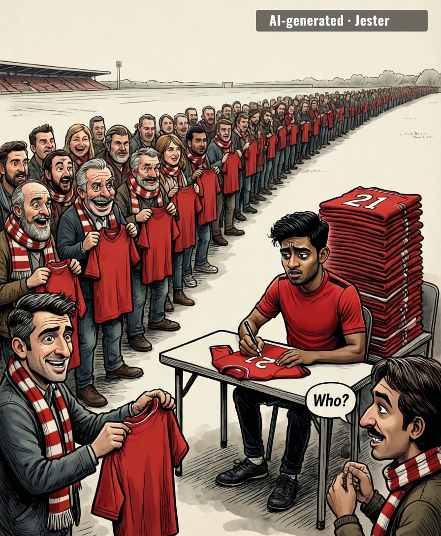 Nothing says 'legend' like a player whose shirt is free because nobody bought it.