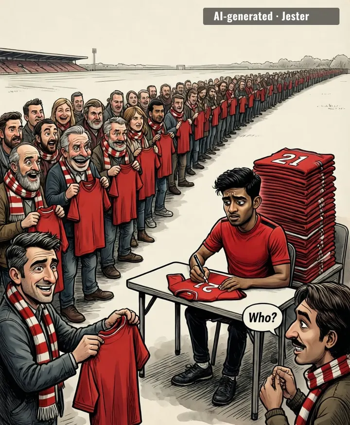 Nothing says 'legend' like a player whose shirt is free because nobody bought it.