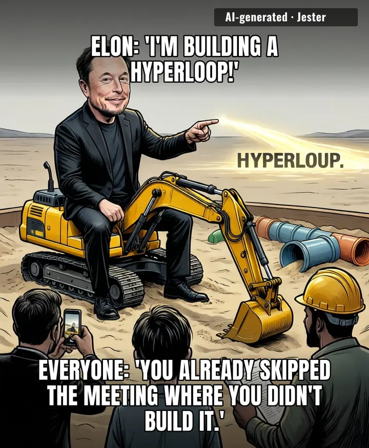 Elon Musk's Hyperloop: the only form of transportation that has never once transported anyone.