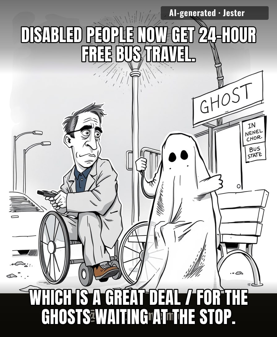 The government just gifted a lifetime of free night buses to people who already have enough trouble getting around without adding a 3 AM ghost-bus commute to their list of challenges.
