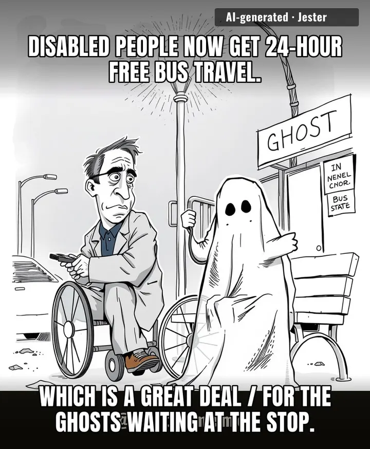 The government just gifted a lifetime of free night buses to people who already have enough trouble getting around without adding a 3 AM ghost-bus commute to their list of challenges.