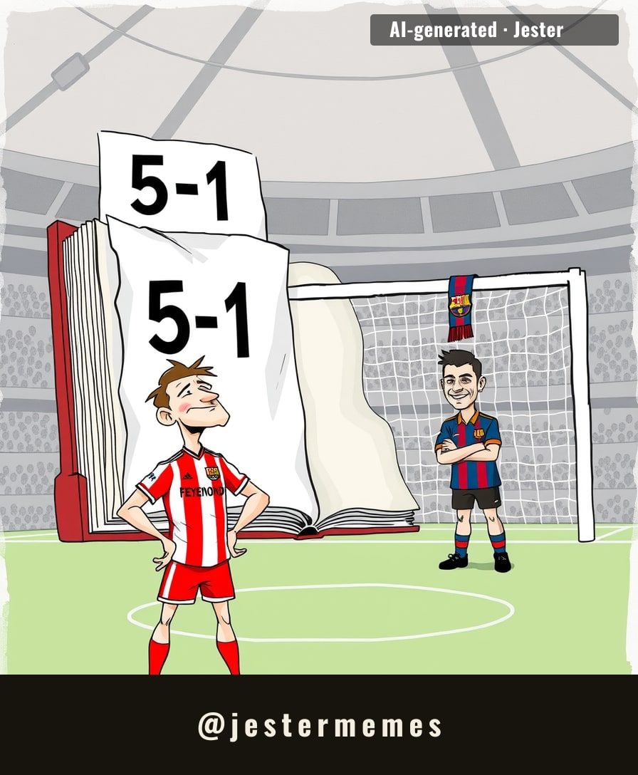 Feyenoord didn't lose a football match, they provided unpaid labour for a Barcelona promo video.